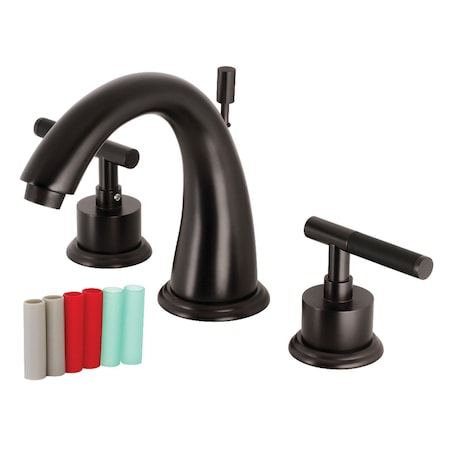 Kingston Brass KS2965CKL Widespread Bathroom Faucet with Brass Pop-Up, Oil Rubbed Bronze KS2965CKL